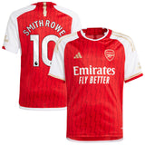 Arsenal adidas Home Shirt 2023-24 - Kids with Smith Rowe 10 printing - Kit Captain