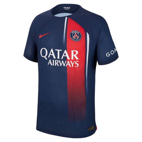 Paris Saint-Germain Nike Home Dri Fit Adv Match Shirt 2023-24 with Mukiele 26 printing - Kit Captain