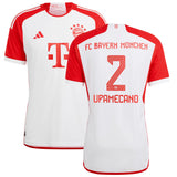 Maillot FC Bayern adidas Domicile Authentique 2023-24 avec flocage Upamecano 2