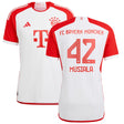 FC Bayern adidas Home Authentic Shirt 2023-24 with Musiala 42 printing - Kit Captain