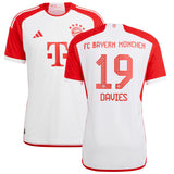 Maillot FC Bayern adidas Domicile Authentique 2023-24 avec flocage Davies 19