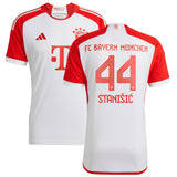 FC Bayern adidas Home Shirt 2023-24 with StaniÅ¡ic 44 printing - Kit Captain