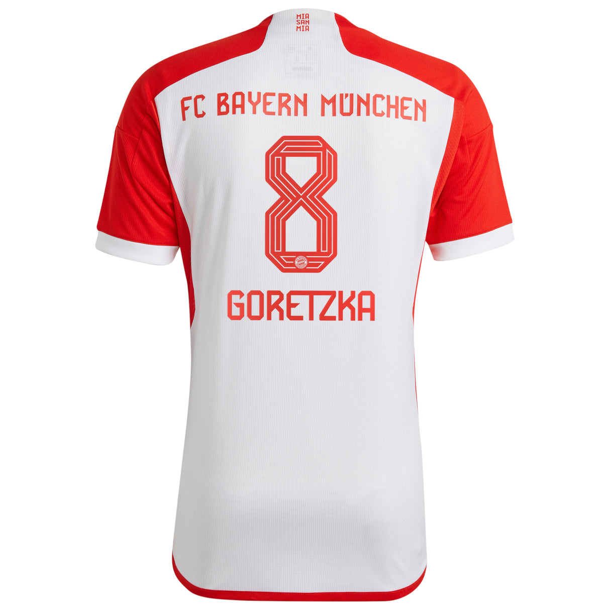 FC Bayern adidas Home Shirt 2023-24 with Goretzka 8 printing - Kit Captain