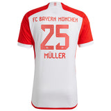 FC Bayern adidas Home Shirt 2023-24 - Kids with Müller 25 printing - Kit Captain