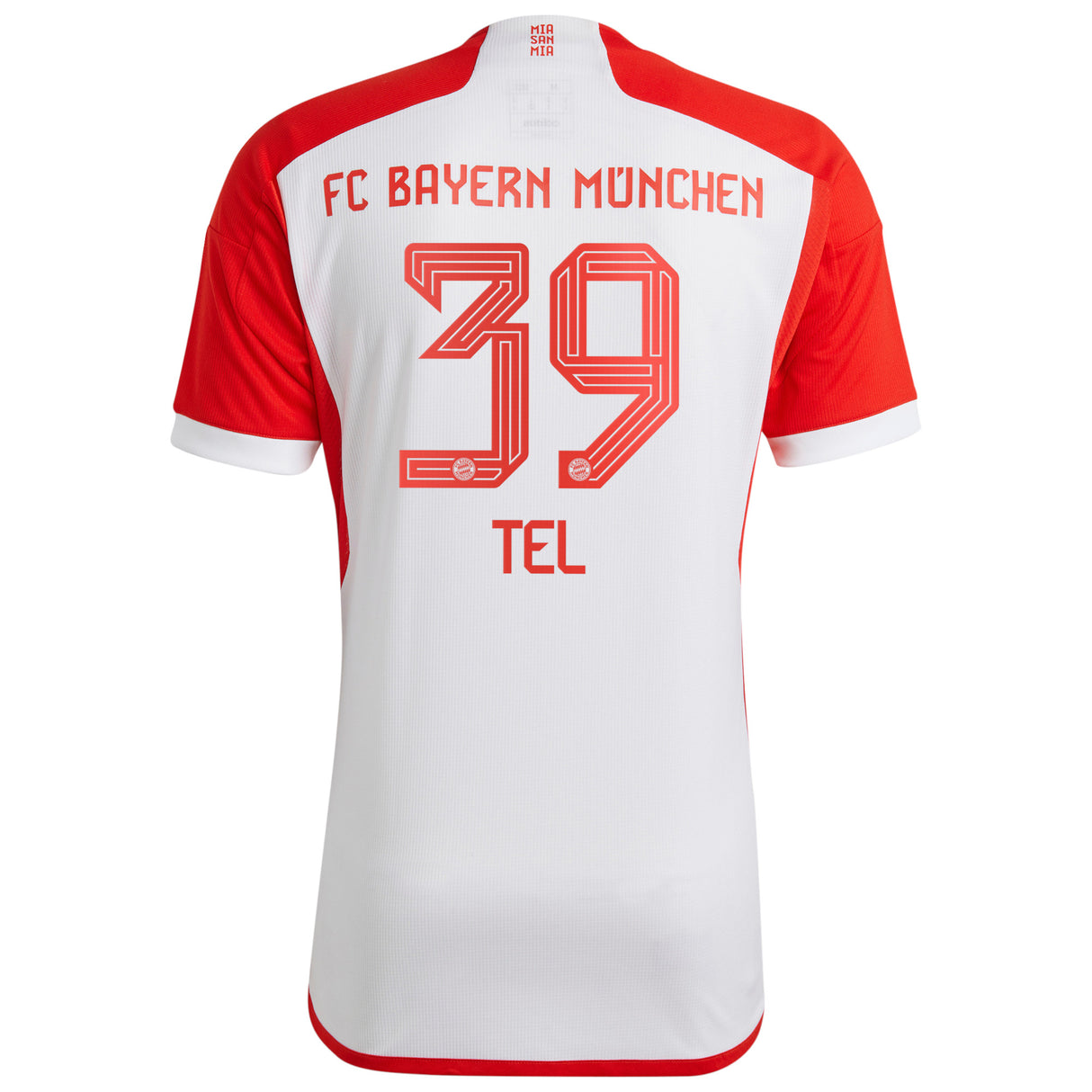 FC Bayern adidas Home Shirt 2023-24 - Kids with Tel 39 printing - Kit Captain