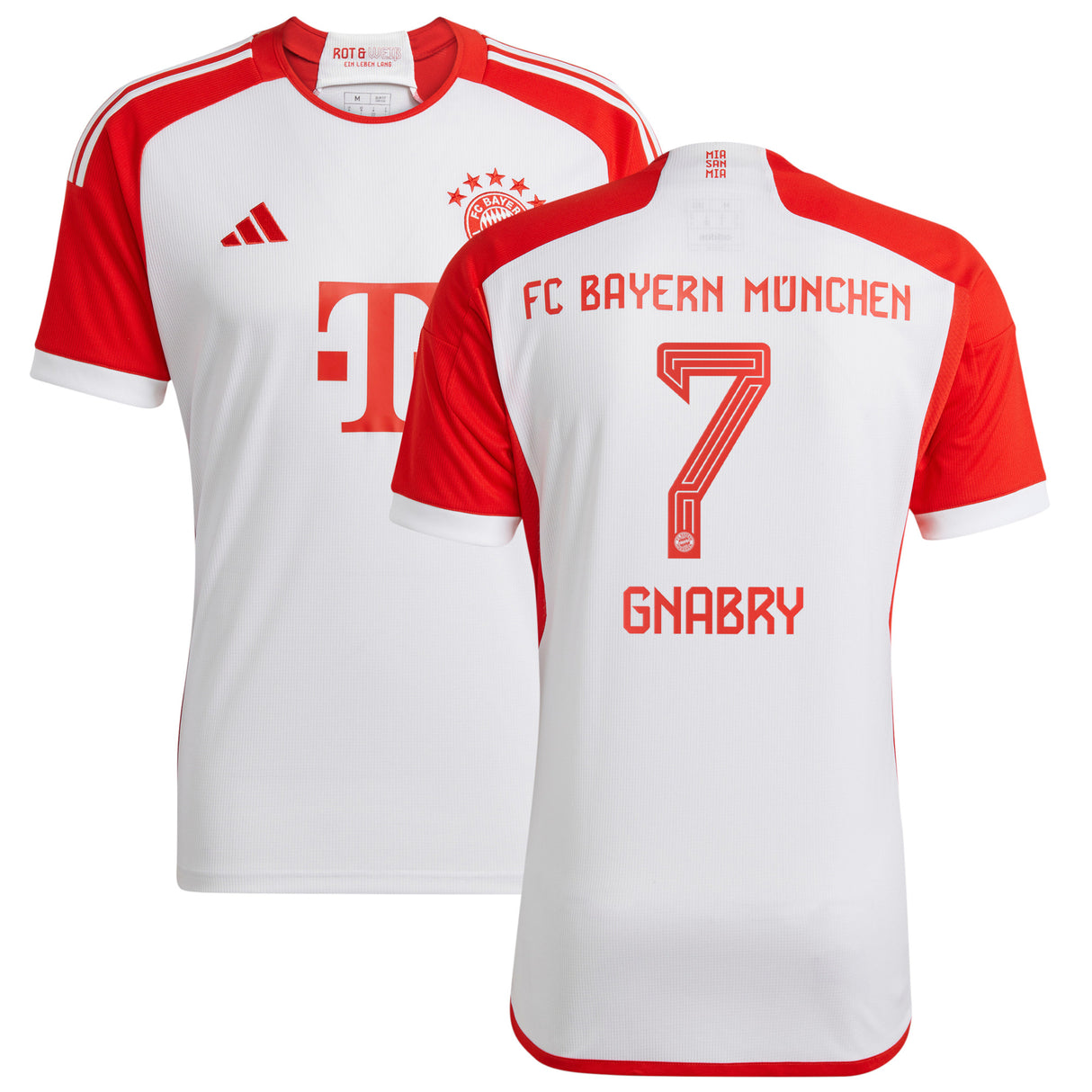 FC Bayern adidas Home Shirt 2023-24 - Kids with Gnabry 7 printing - Kit Captain