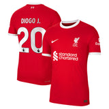 Liverpool Nike Home Dri Fit Adv Match Shirt - 2023-24 with Diogo J. 20 printing - Kit Captain