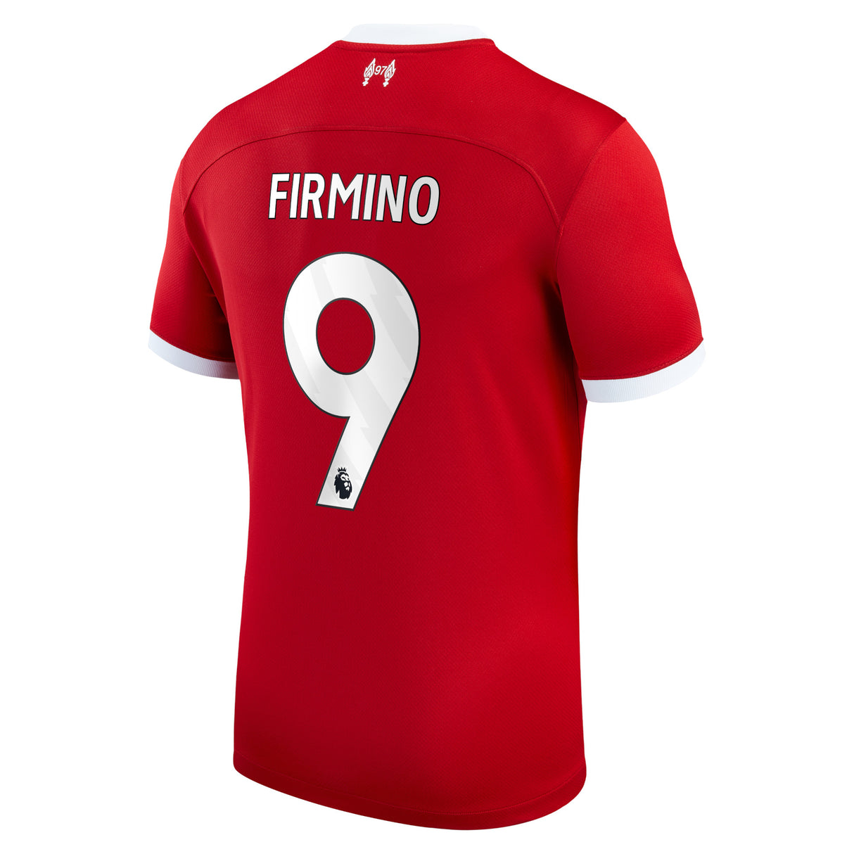 Liverpool Nike Home Stadium Shirt - 2023-24 - Kids with Firmino 9 printing - Kit Captain