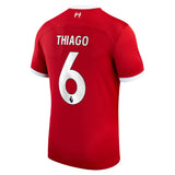 Liverpool Nike Home Stadium Shirt - 2023-24 - Kids with Thiago 6 printing - Kit Captain