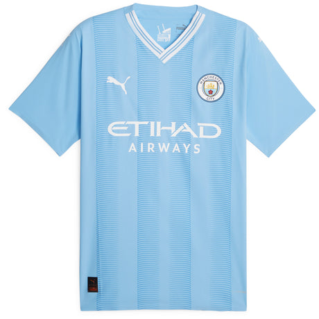 Manchester City Puma Home Authentic Shirt 2023-24 with Phillips 4 printing - Kit Captain