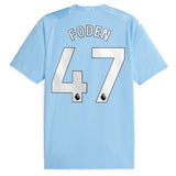 Manchester City Puma Home Shirt 2023-24 with Foden 47 printing - Kit Captain