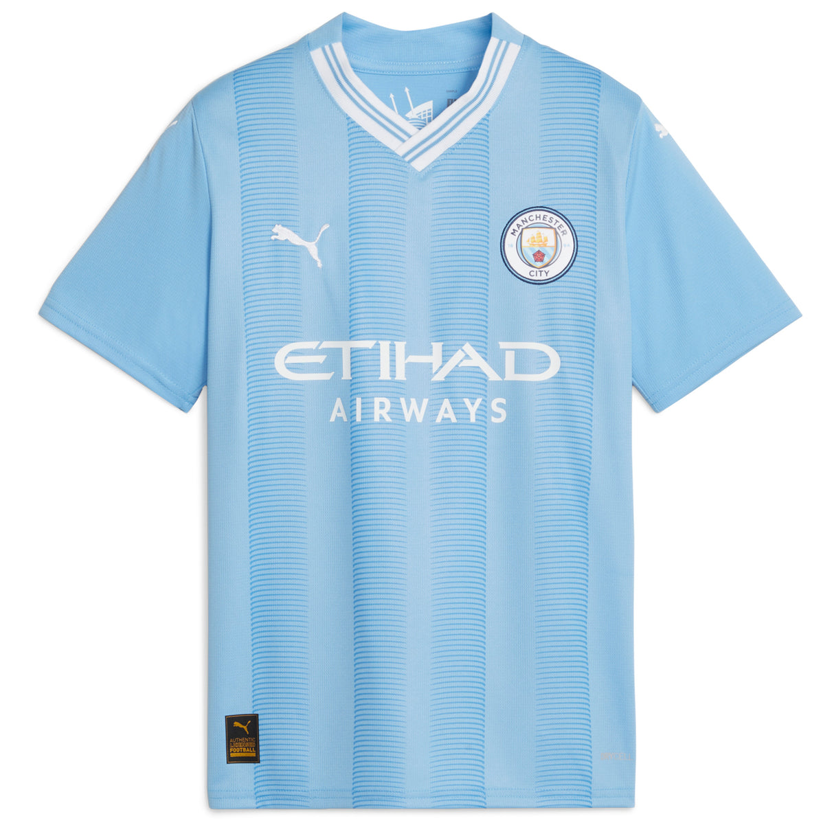 Manchester City Puma Home Shirt 2023-24 - Kids with Phillips 4 printing - Kit Captain