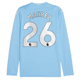 Manchester City Puma Home Shirt 2023-24 - Long Sleeve - Kids with Mahrez 26 printing - Kit Captain