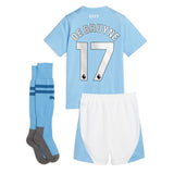 Manchester City Puma Home Minikit 2023-24 with De Bruyne 17 printing - Kit Captain