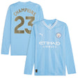 Manchester City Puma Home Shirt 2023-24 - Long Sleeve with Champions 23 printing - Kit Captain