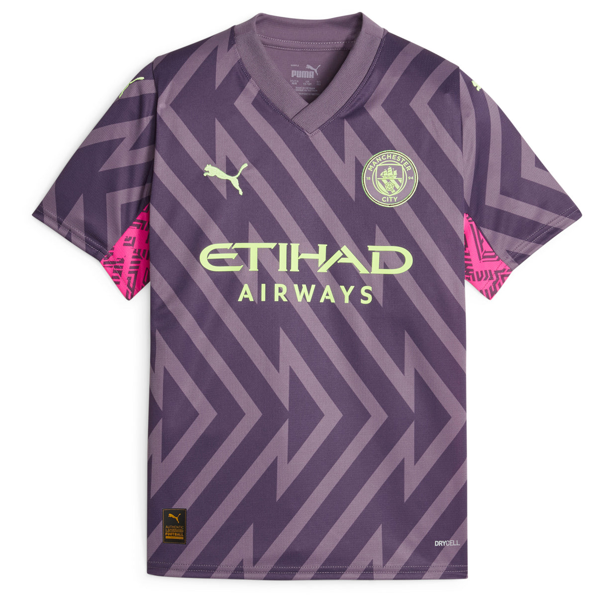 Manchester City Puma Goalkeeper Shirt 2023-24 - Kids with Champions of Europe 23 printing - Kit Captain