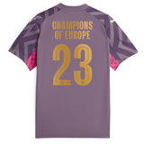 Manchester City Puma Goalkeeper Shirt 2023-24 - Kids with Champions of Europe 23 printing - Kit Captain