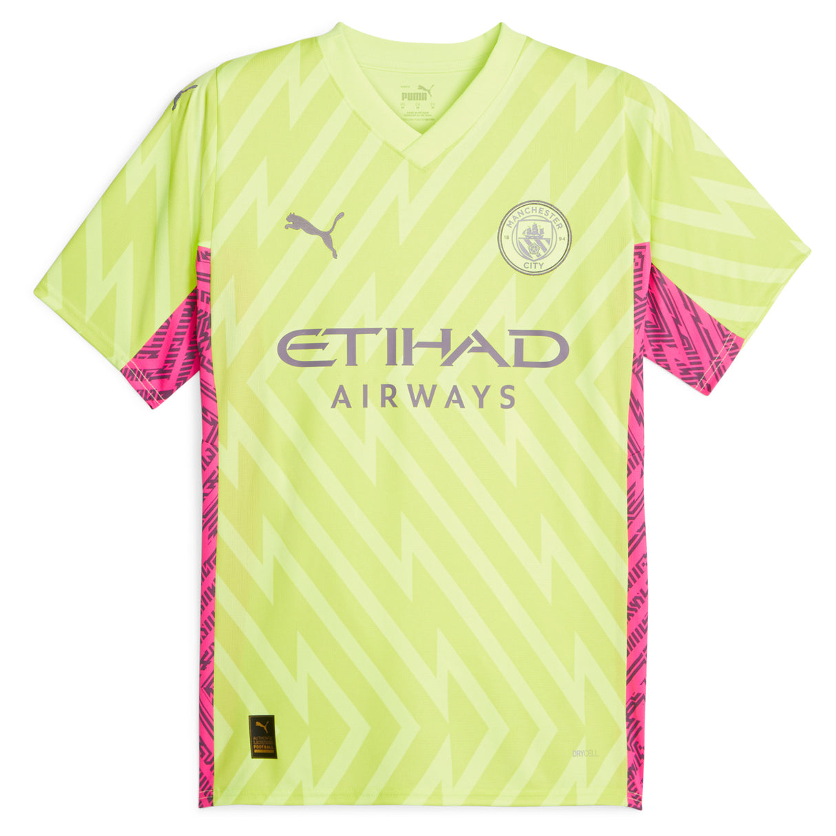 Manchester City Puma Goalkeeper Shirt 2023-24 with Champions of Europe 23 printing - Kit Captain