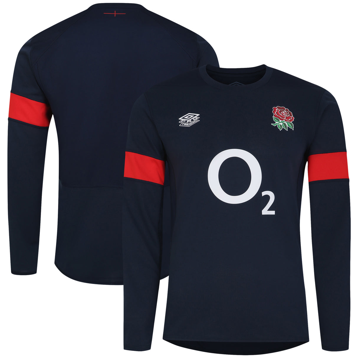 England Rugby Relaxed Long Sleeve Training Jersey - Navy - Mens - Kit Captain