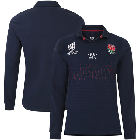 England Rugby World Cup 2023 Alternate Classic Long Sleeve Jersey - Navy - Mens - Kit Captain