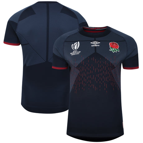 England Rugby World Cup 2023 Alternate Replica Pro Jersey - Navy - Junior - Kit Captain