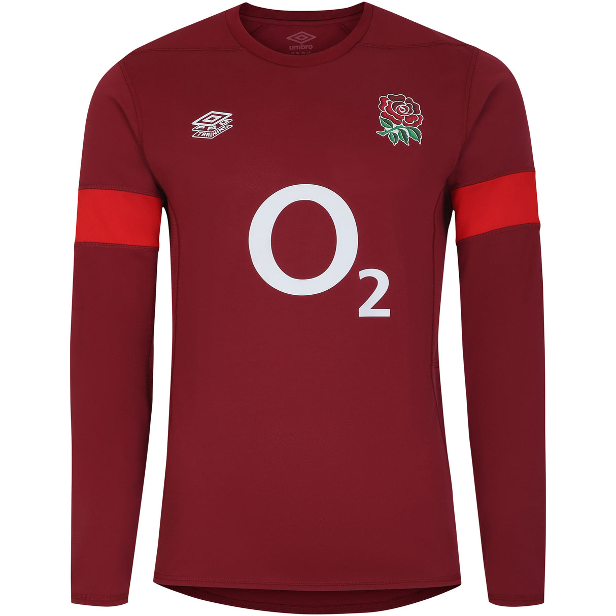 England Rugby Relaxed Long Sleeve Training Jersey - Red - Mens - Kit Captain