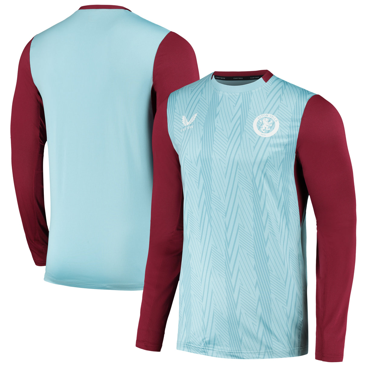 Aston Villa Castore Players Training Top - Long Sleeve - Light Blue - Kit Captain