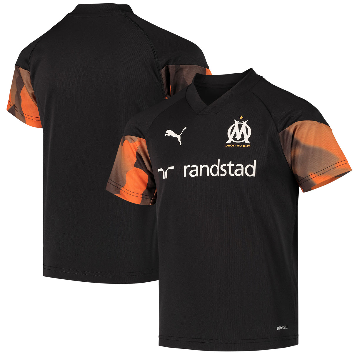 Olympique de Marseille Puma Training Jersey - Black - Kids - Kit Captain