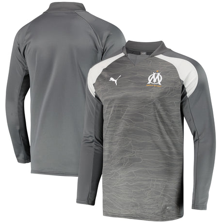 Olympique de Marseille Puma Pre Match Sweat - White - Kit Captain