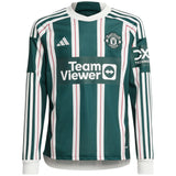 Manchester United adidas Away Shirt 2023-24 - Kids - Long Sleeve - Kit Captain