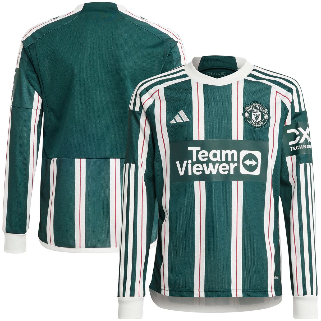 Manchester United adidas Away Shirt 2023-24 - Kids - Long Sleeve - Kit Captain