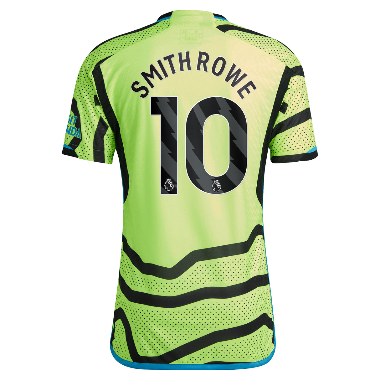 Arsenal adidas Away Authentic Shirt 2023-24 with Smith Rowe 10 printing - Kit Captain