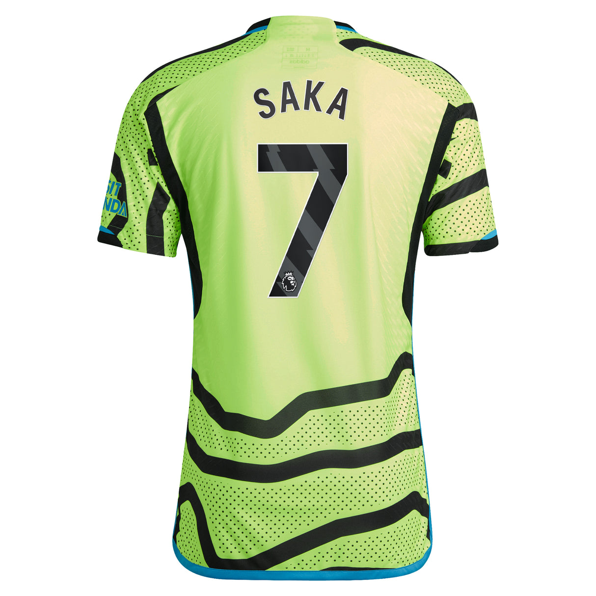 Arsenal adidas Away Authentic Shirt 2023-24 with Saka 7 printing - Kit Captain