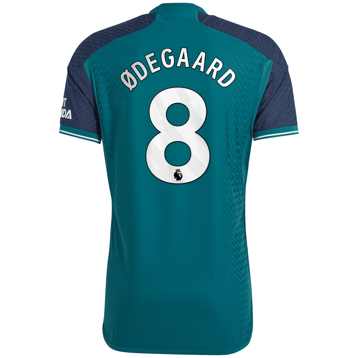 Arsenal adidas Third Authentic Shirt 2023-24 with í˜degaard 8 printing - Kit Captain