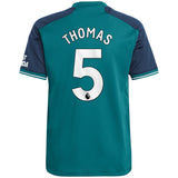 Arsenal adidas Third Shirt 2023-24 - Kids with Thomas 5 printing - Kit Captain