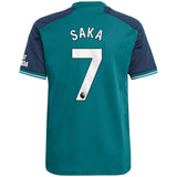 Arsenal adidas Third Shirt 2023-24 - Kids with Saka 7 printing - Kit Captain