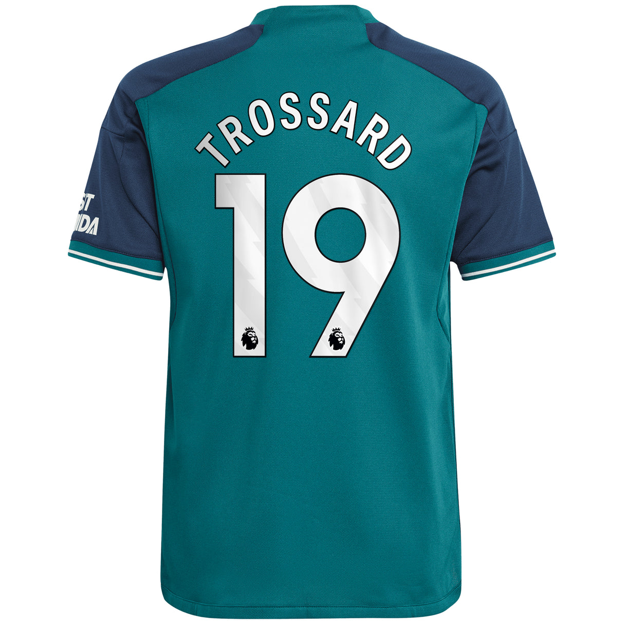 Arsenal adidas Third Shirt 2023-24 - Kids with Trossard 19 printing - Kit Captain