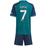 Arsenal adidas Third Minikit 2023-24 with Saka 7 printing - Kit Captain