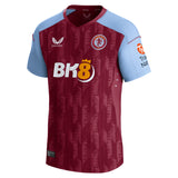 Aston Villa Castore Home Pro Shirt 2023-24 with Digne 12 printing - Kit Captain