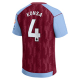 Aston Villa Castore Home Shirt 2023-24 with Konsa 4 printing - Kit Captain