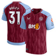 Aston Villa Castore Home Shirt 2023-24 with Bailey 31 printing - Kit Captain