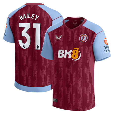 Aston Villa Castore Home Shirt 2023-24 with Bailey 31 printing - Kit Captain