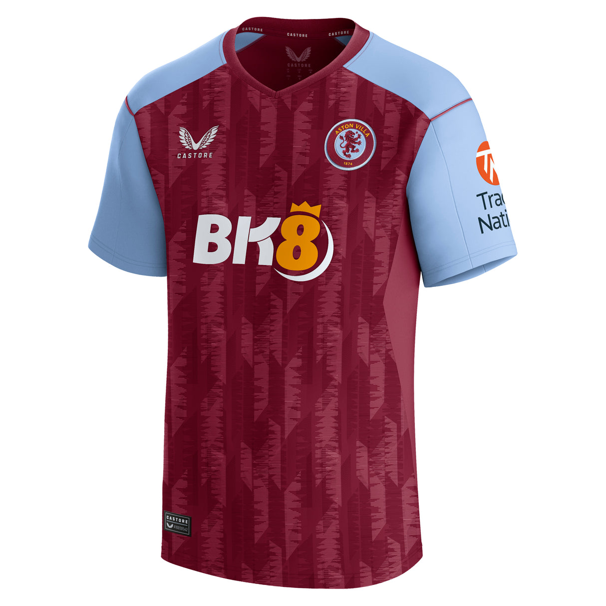 Aston Villa Castore Home Shirt 2023-24 with Duran 24 printing - Kit Captain