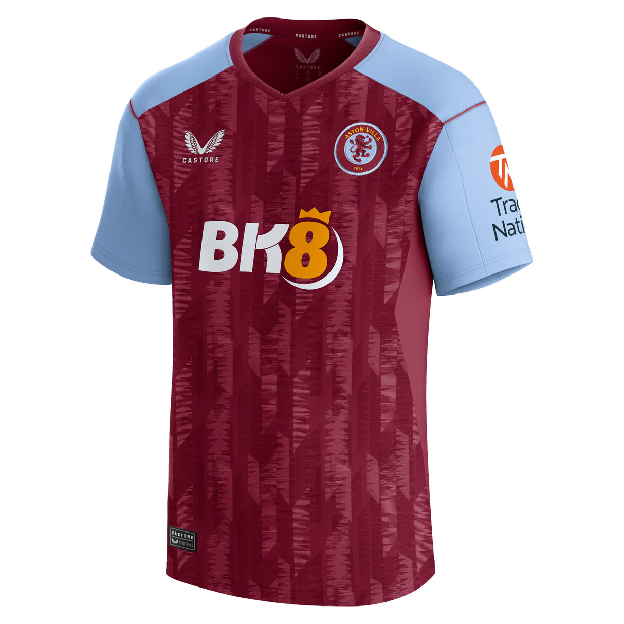 Aston Villa Castore Home Shirt 2023-24 with Mings 5 printing - Kit Captain