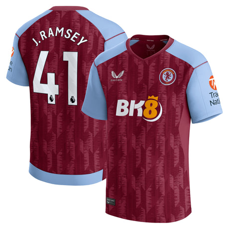 Aston Villa Castore Home Shirt 2023-24 with J. Ramsey 41 printing - Kit Captain