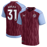 Aston Villa Castore Home Shirt 2023-24 - Kids with Bailey 31 printing - Kit Captain