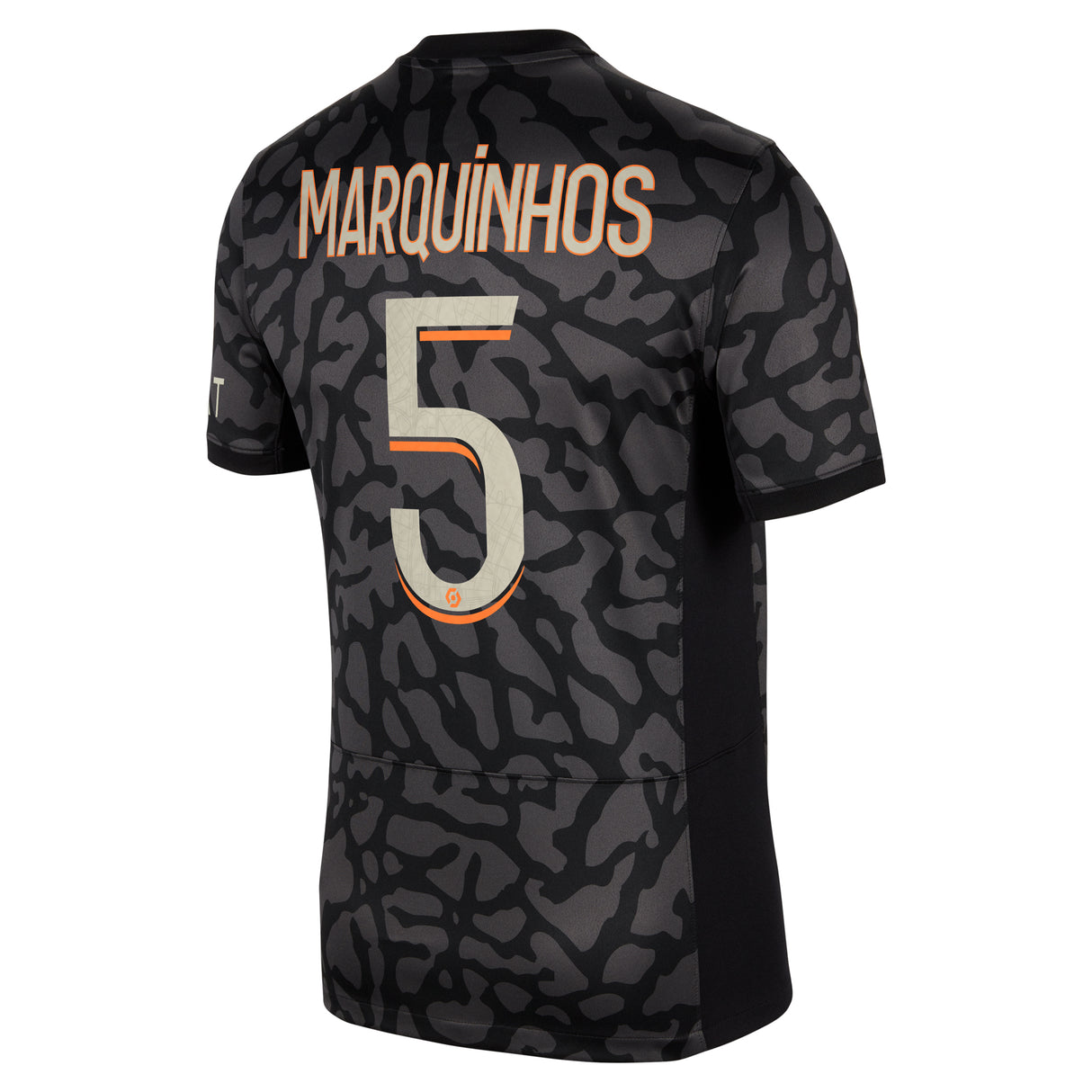 PSG x Jordan Third Stadium Shirt 2023-24 with Marquinhos 5 printing - Kit Captain