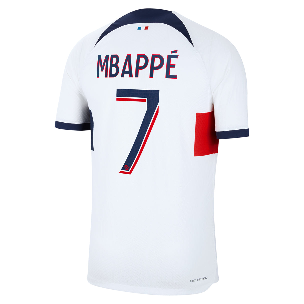 Paris Saint-Germain Nike Away Dri Fit Adv Match Shirt 2023-24 with Mbappé 7 printing - Kit Captain