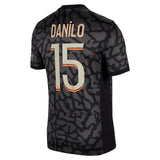 PSG x Jordan Third Stadium Shirt 2023-24 with Danilo 15 printing - Kit Captain