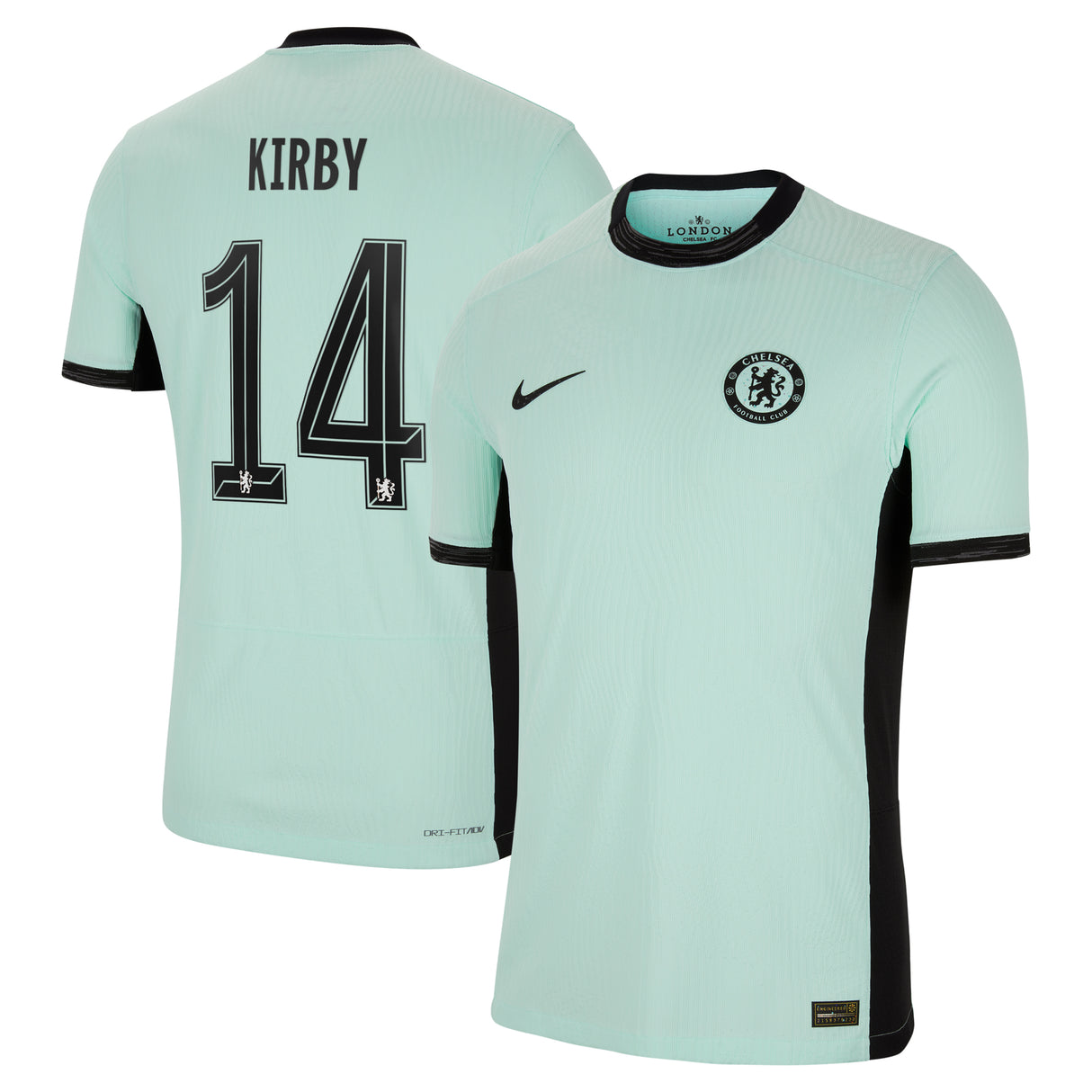 Chelsea Third Vapor Match Shirt 2023-24 with Kirby 14 printing - Kit Captain